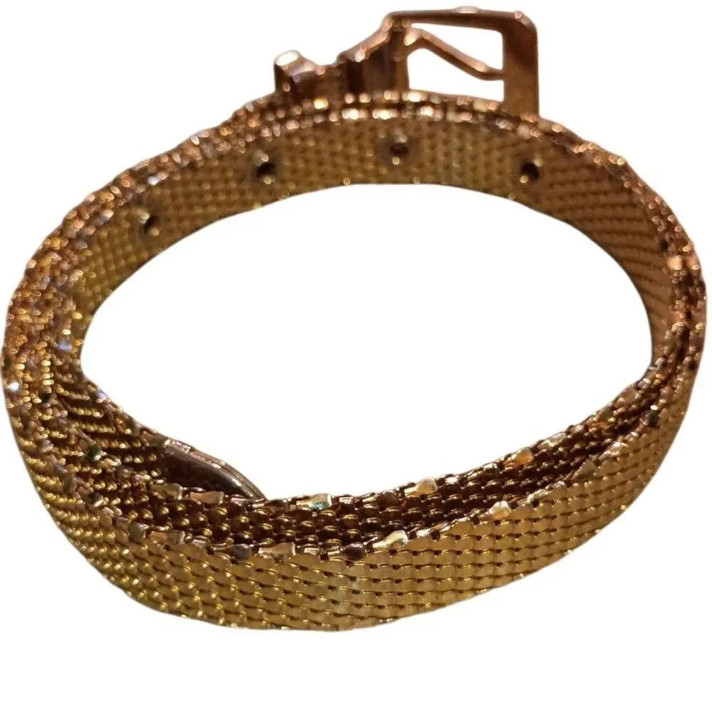 Vintage Gold Metallic Mesh Women's Belt 33